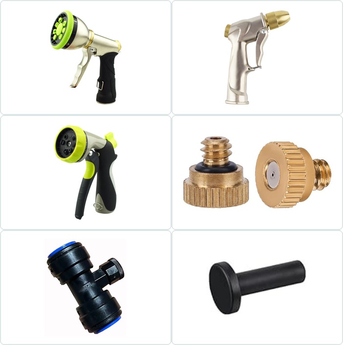Garden misting nozzles spray nozzles and irrigation fittings